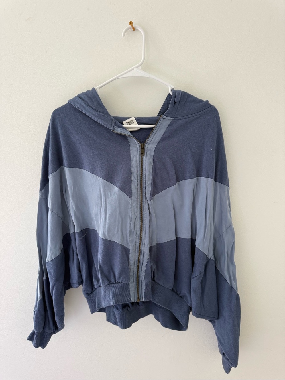 Victoria Secret Blue Colorblock Zip Up Jacket-y2k style